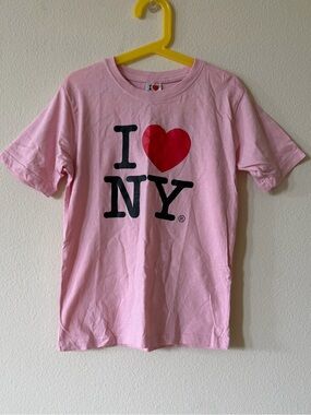 EUC Kids “I Love NY” Souvenir Cotton T-shirt (pink) size large